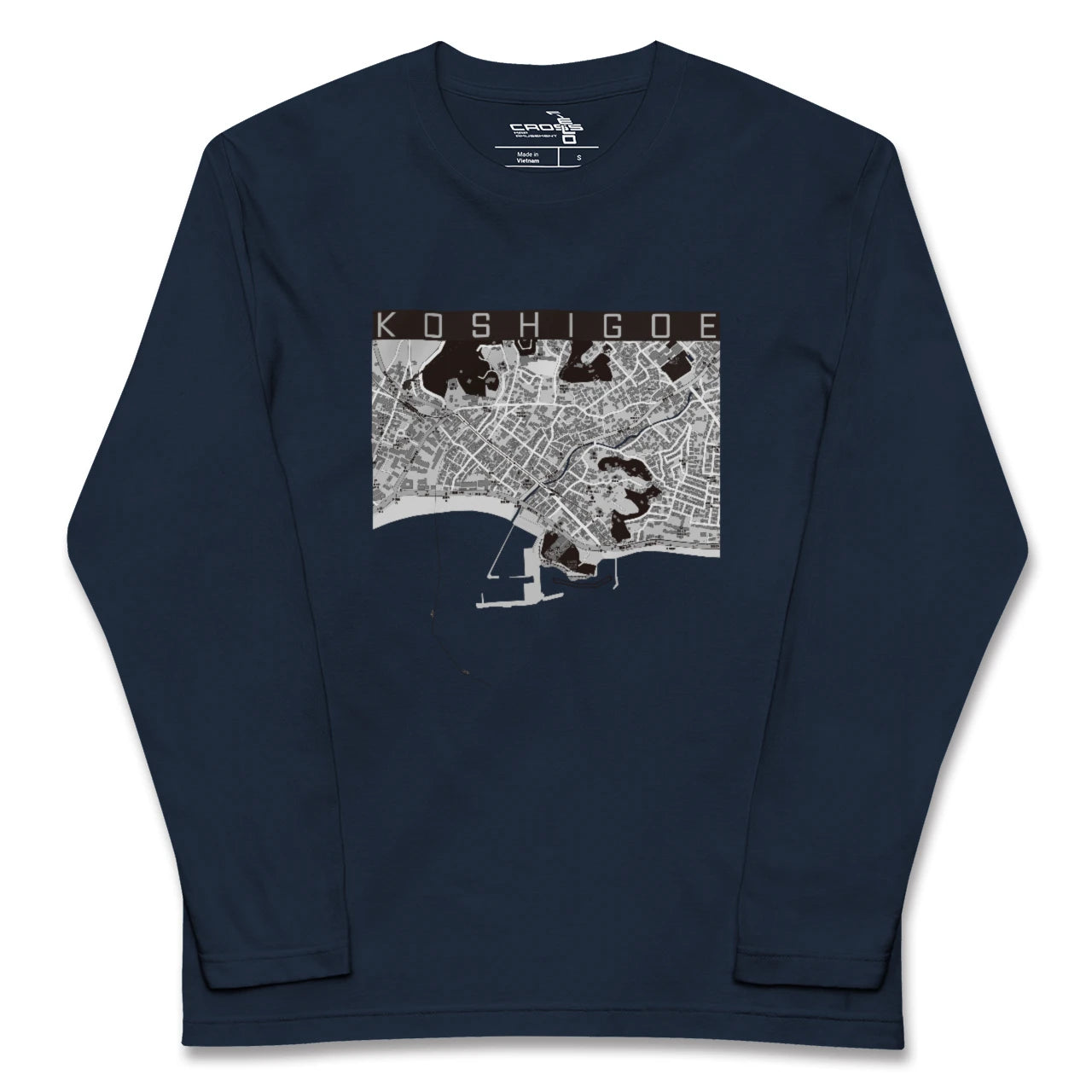 【腰越(神奈川県)】地図柄ロングスリーブTシャツ