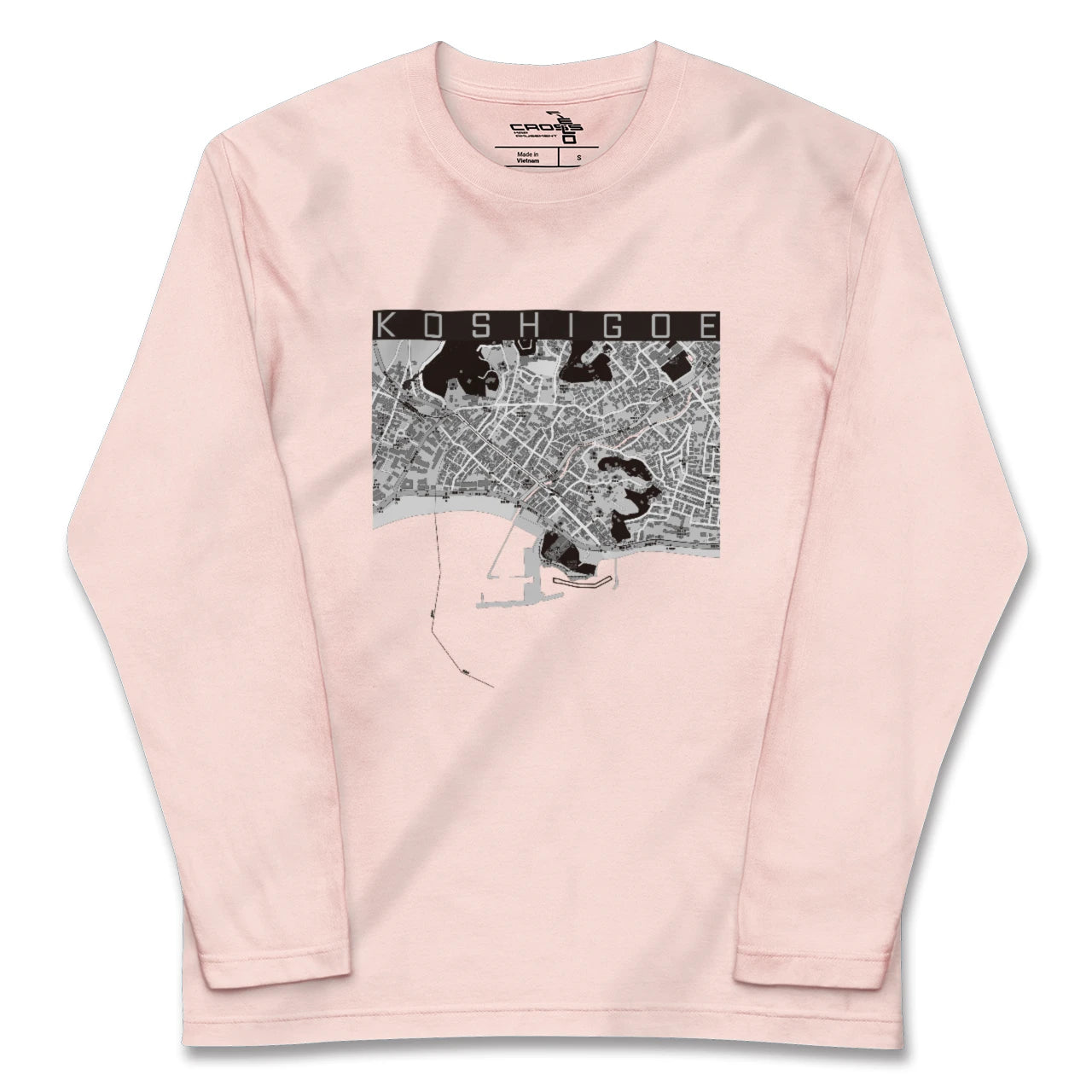【腰越(神奈川県)】地図柄ロングスリーブTシャツ