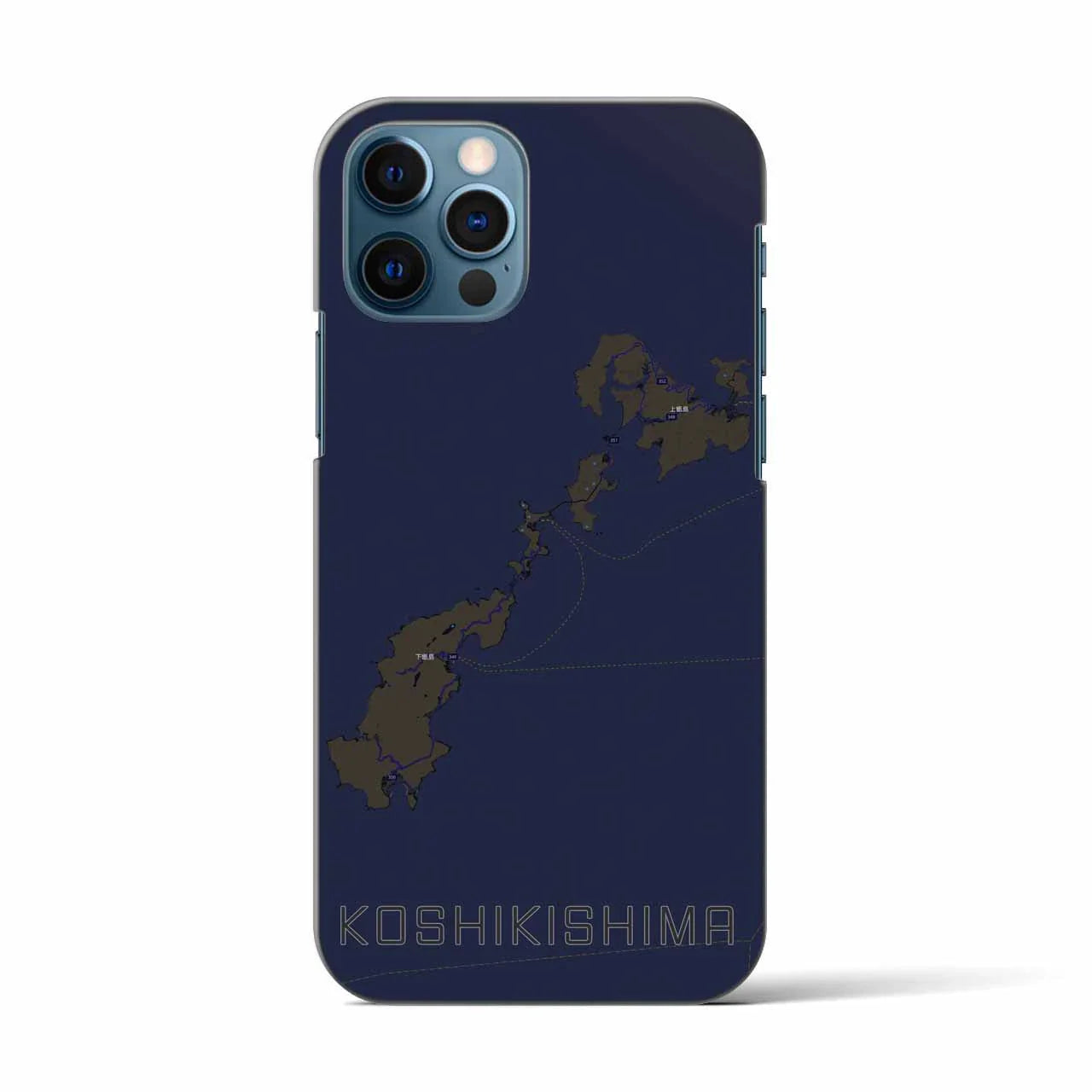 【甑島(鹿児島県)】地図柄iPhoneケース(バックカバータイプ)