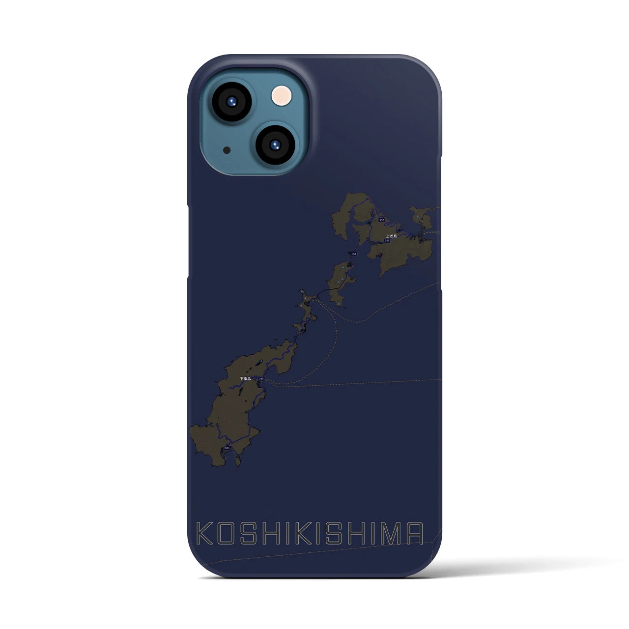【甑島(鹿児島県)】地図柄iPhoneケース(バックカバータイプ)