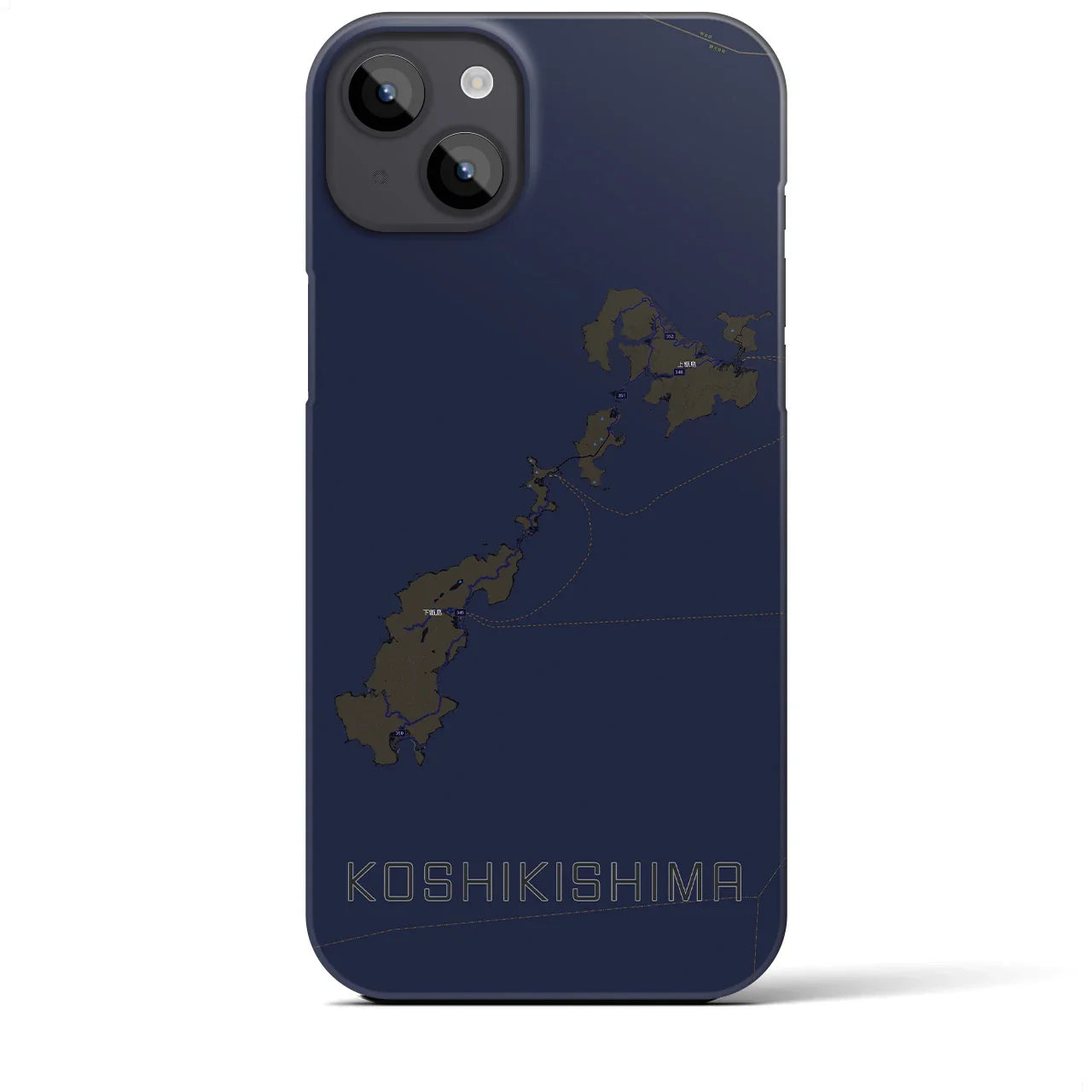 【甑島(鹿児島県)】地図柄iPhoneケース(バックカバータイプ)