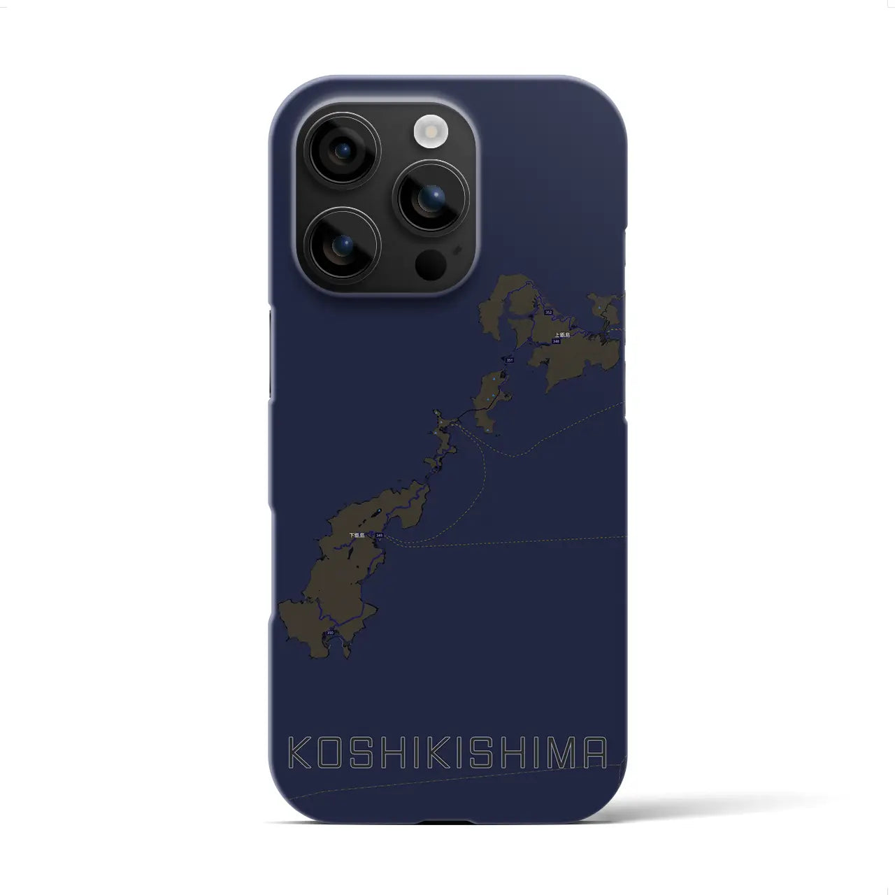 【甑島(鹿児島県)】地図柄iPhoneケース(バックカバータイプ)