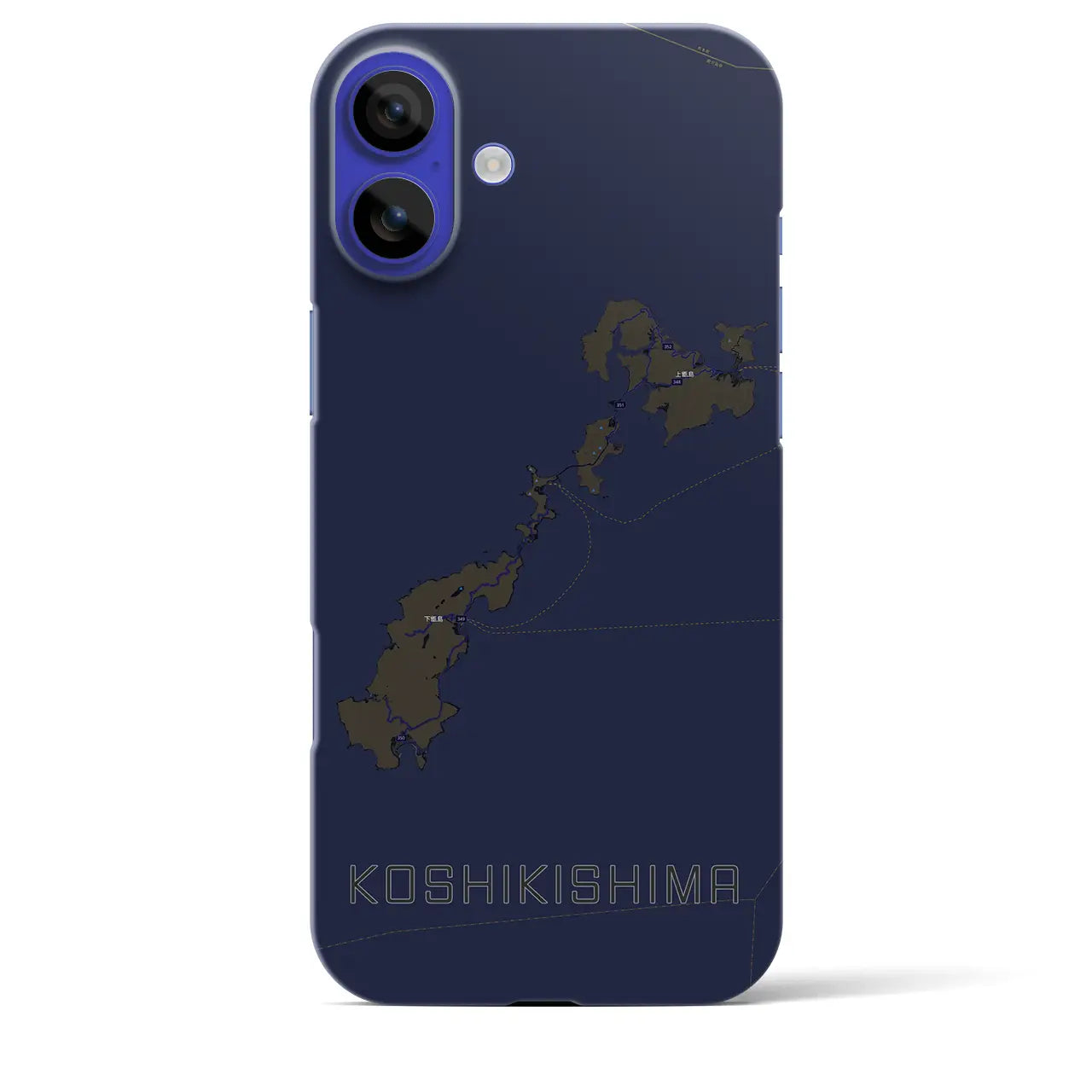【甑島(鹿児島県)】地図柄iPhoneケース(バックカバータイプ)