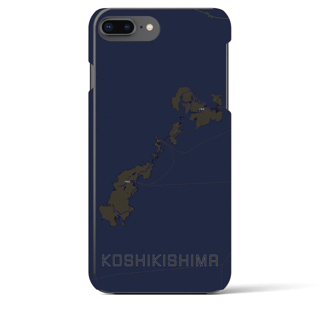 【甑島(鹿児島県)】地図柄iPhoneケース(バックカバータイプ)