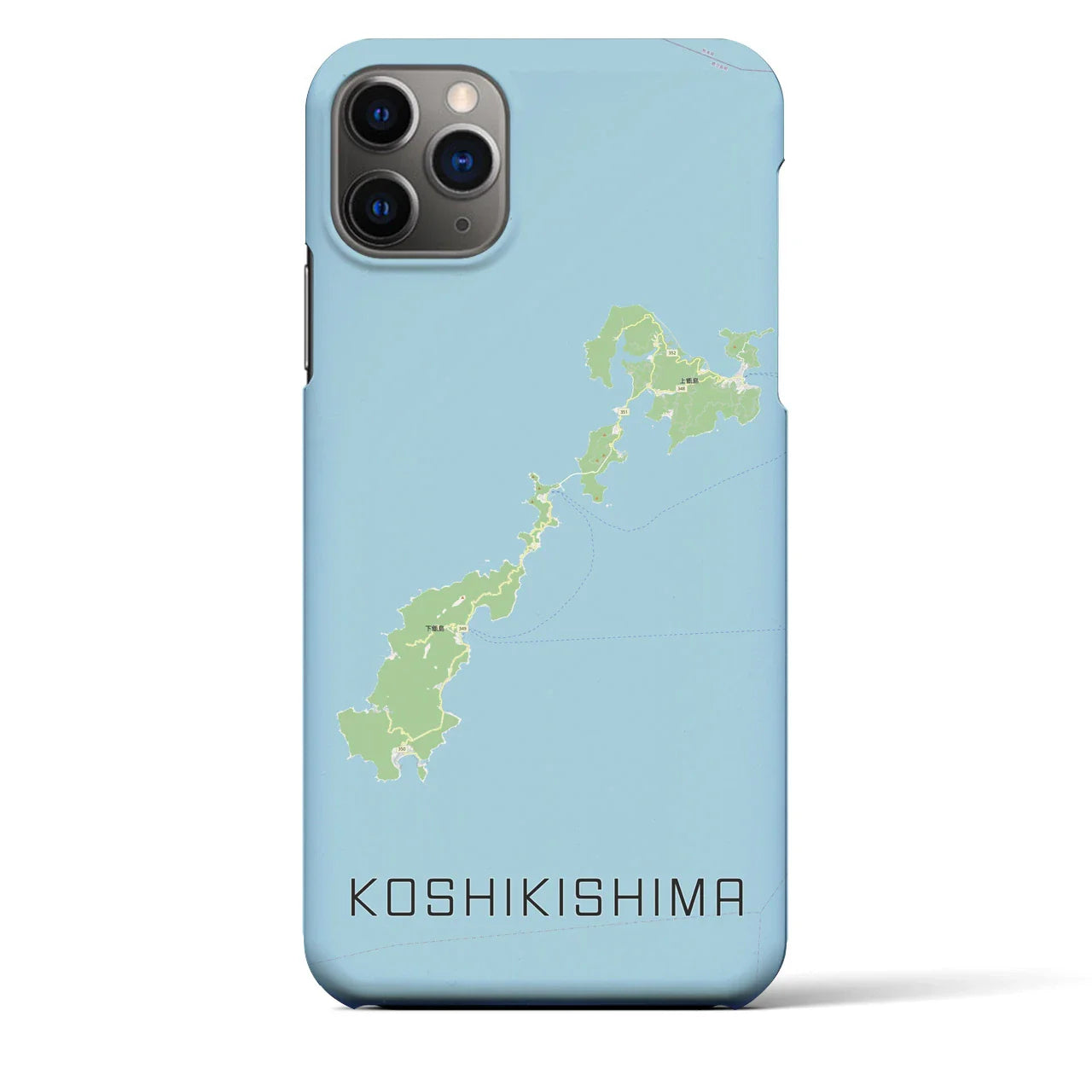 【甑島(鹿児島県)】地図柄iPhoneケース(バックカバータイプ)