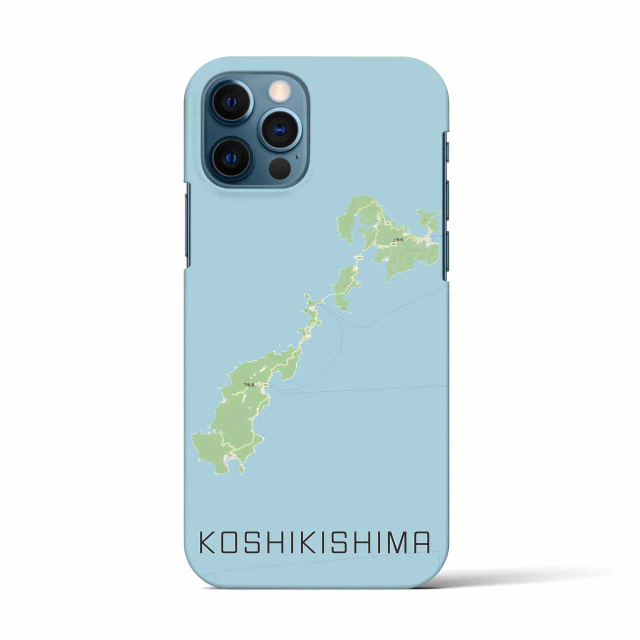 【甑島(鹿児島県)】地図柄iPhoneケース(バックカバータイプ)
