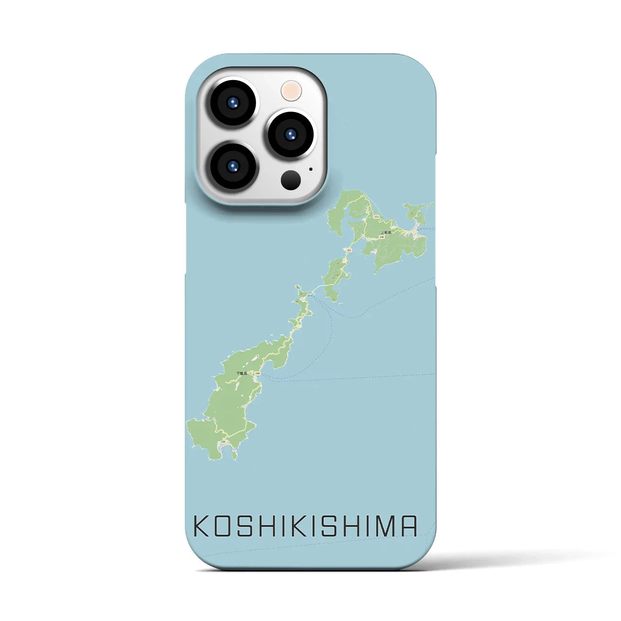 【甑島(鹿児島県)】地図柄iPhoneケース(バックカバータイプ)