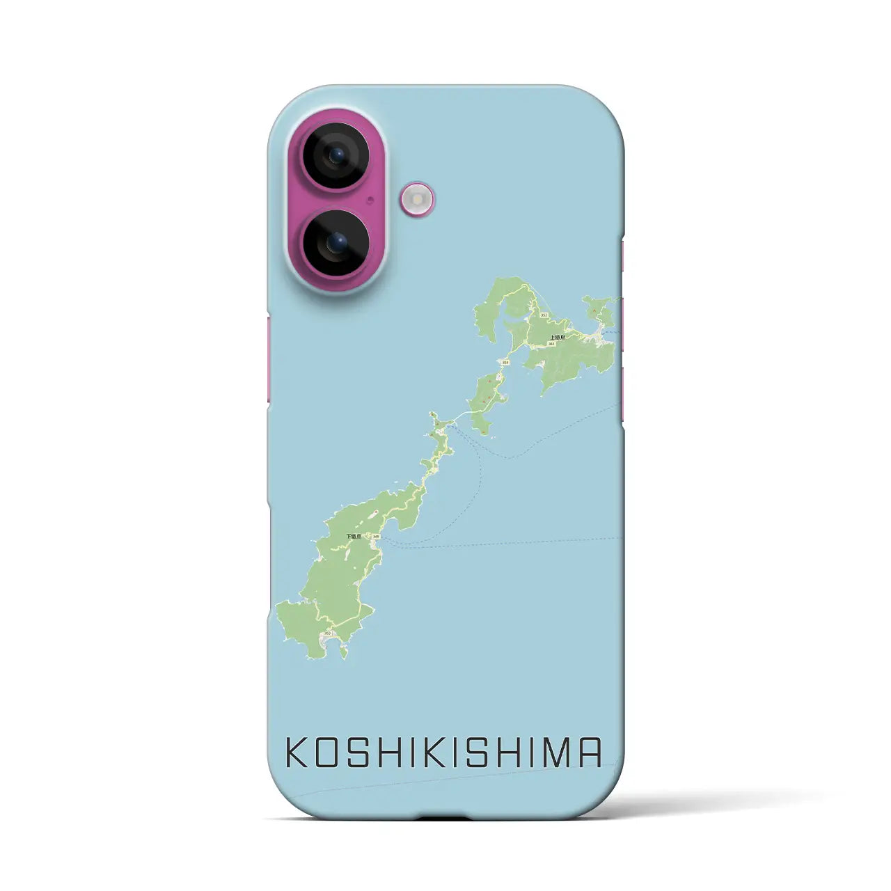 【甑島(鹿児島県)】地図柄iPhoneケース(バックカバータイプ)