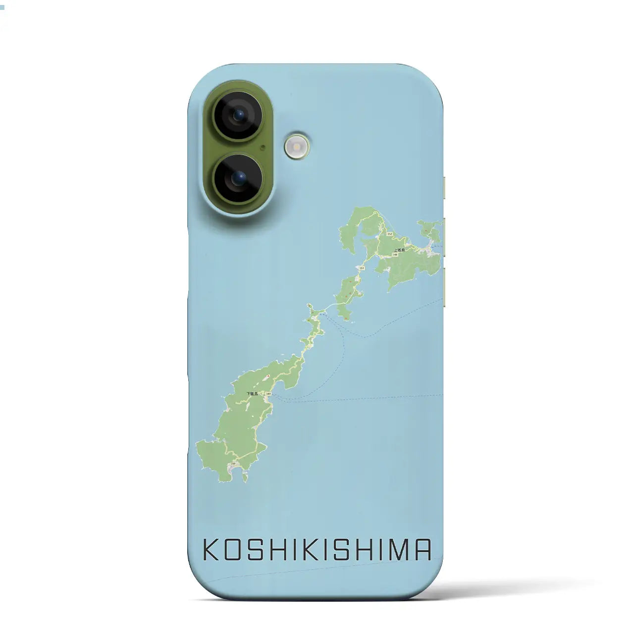 【甑島(鹿児島県)】地図柄iPhoneケース(バックカバータイプ)ナチュラル・iPhone 17 Pro Max 用