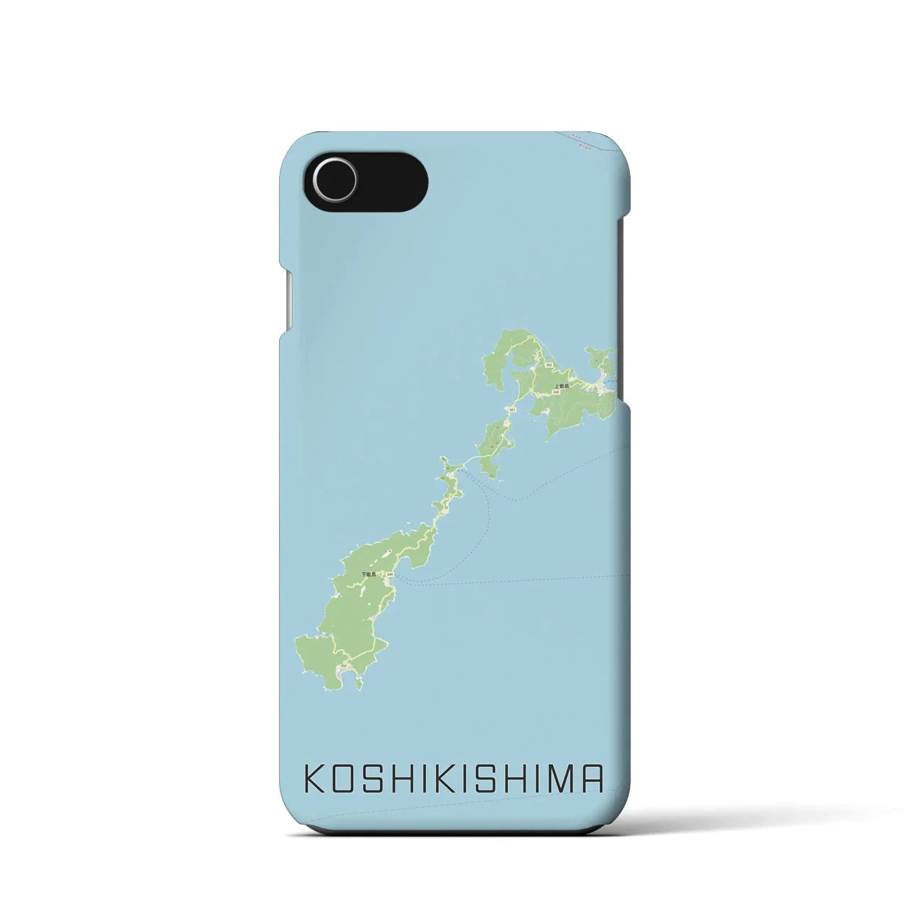 【甑島(鹿児島県)】地図柄iPhoneケース(バックカバータイプ)