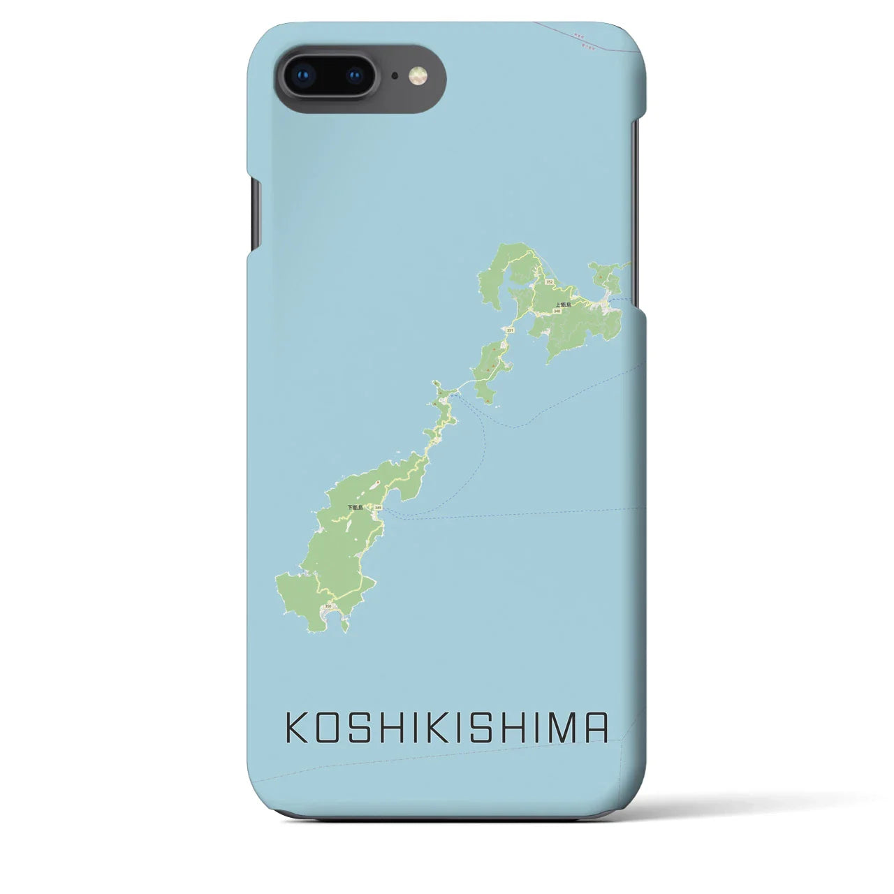 【甑島(鹿児島県)】地図柄iPhoneケース(バックカバータイプ)