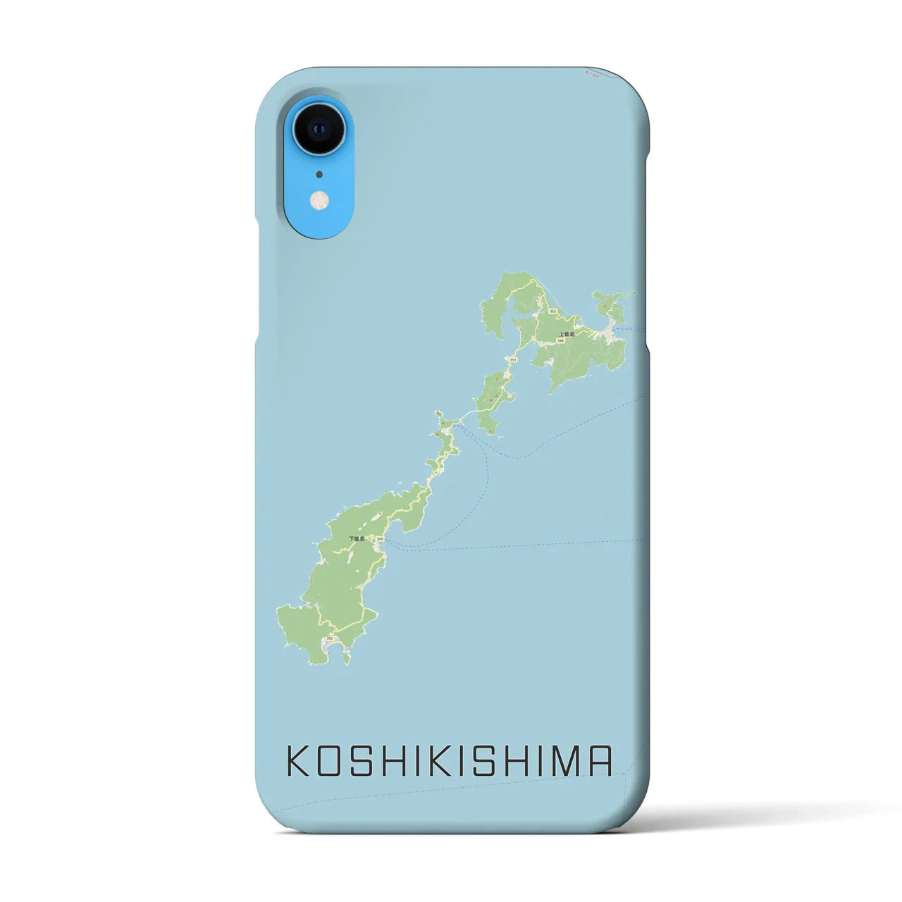 【甑島(鹿児島県)】地図柄iPhoneケース(バックカバータイプ)