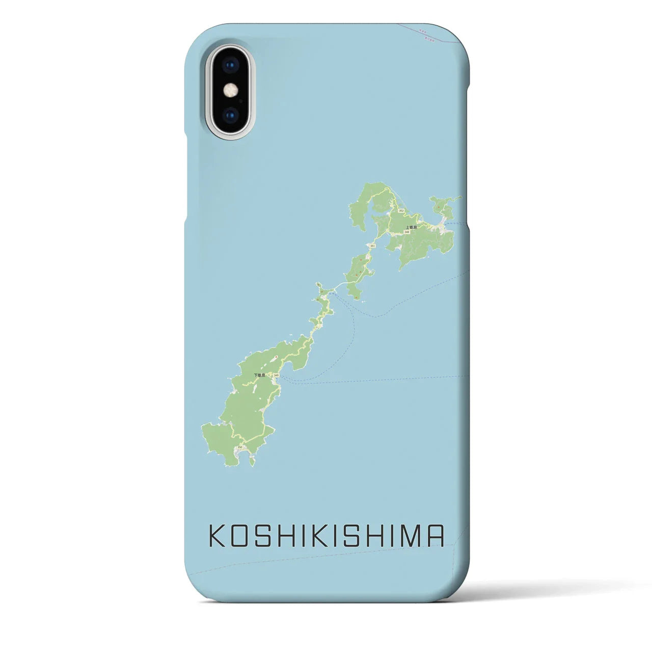 【甑島(鹿児島県)】地図柄iPhoneケース(バックカバータイプ)