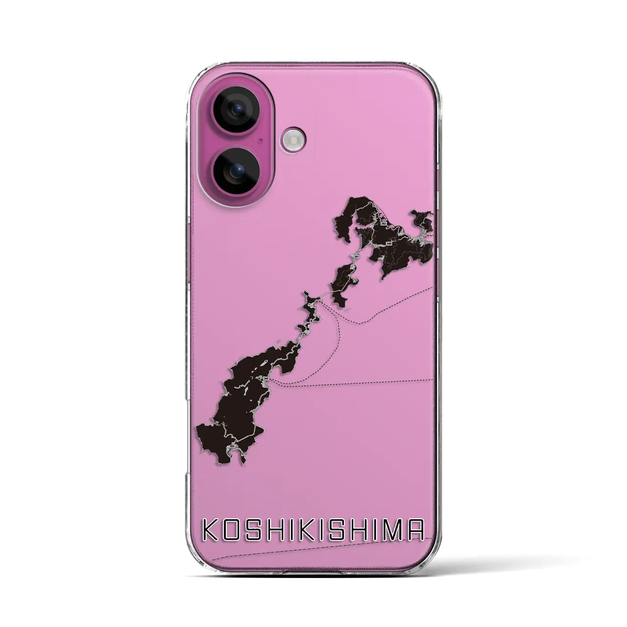 【甑島(鹿児島県)】地図柄iPhoneケース(クリアタイプ)