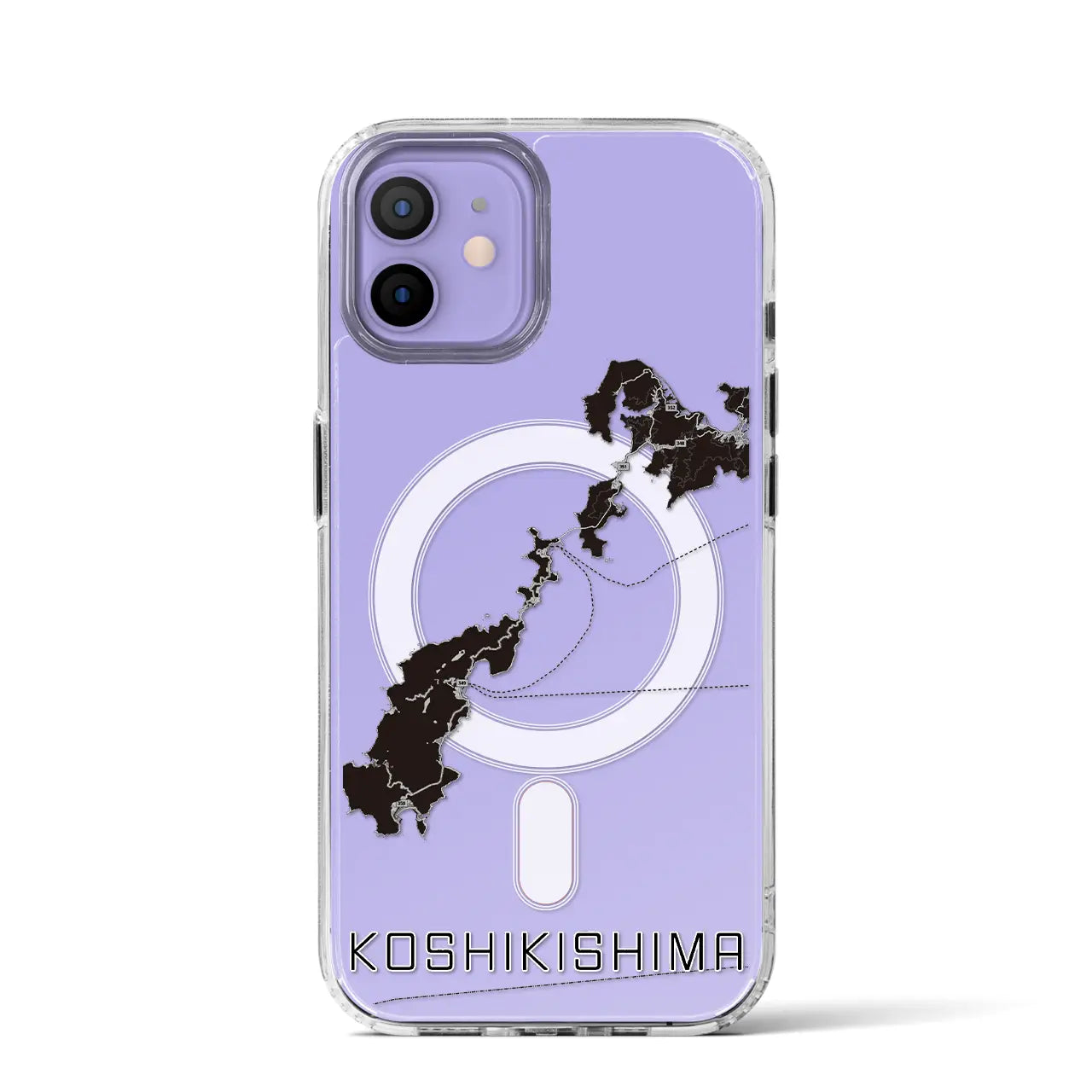 【甑島(鹿児島県)】地図柄iPhoneケース(MagSafeタイプ)