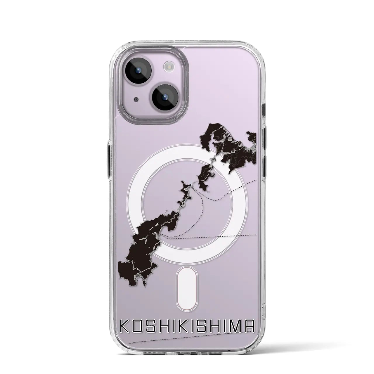 【甑島(鹿児島県)】地図柄iPhoneケース(MagSafeタイプ)