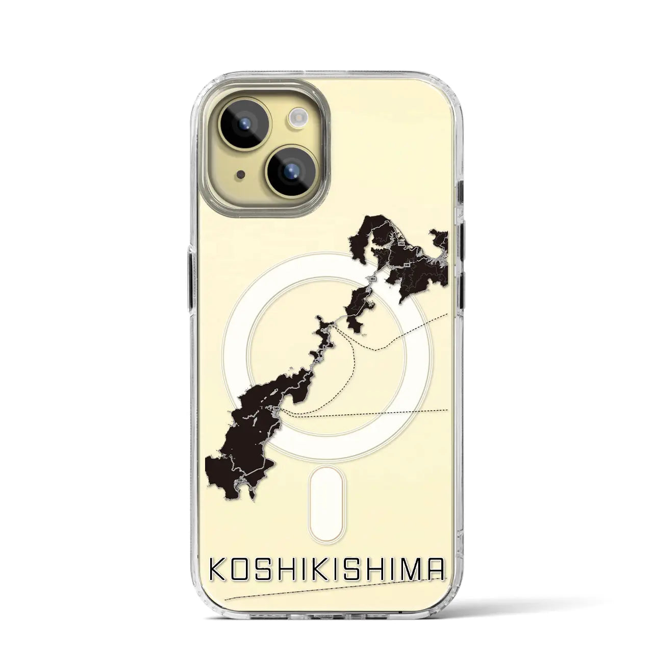 【甑島(鹿児島県)】地図柄iPhoneケース(MagSafeタイプ)