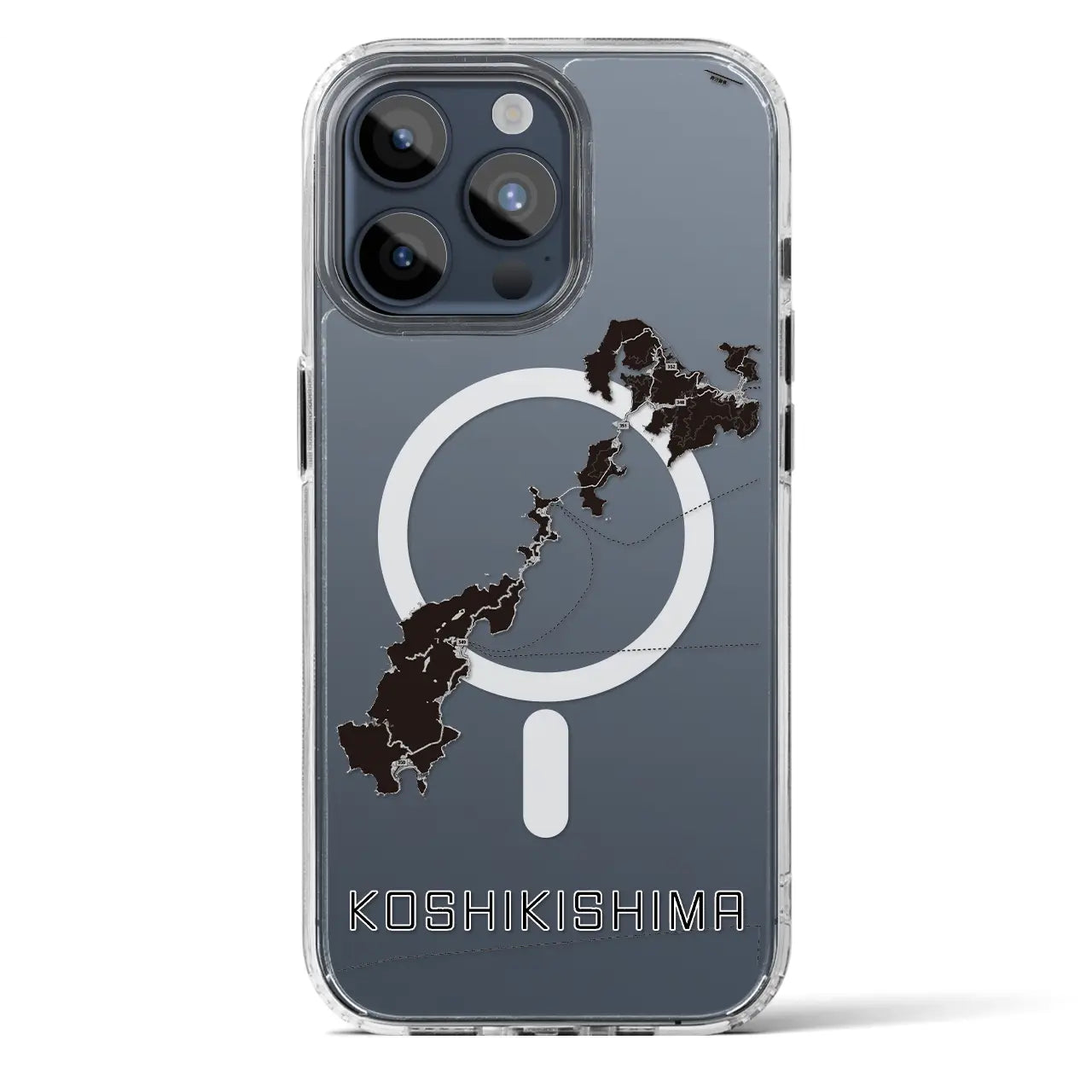 【甑島(鹿児島県)】地図柄iPhoneケース(MagSafeタイプ)
