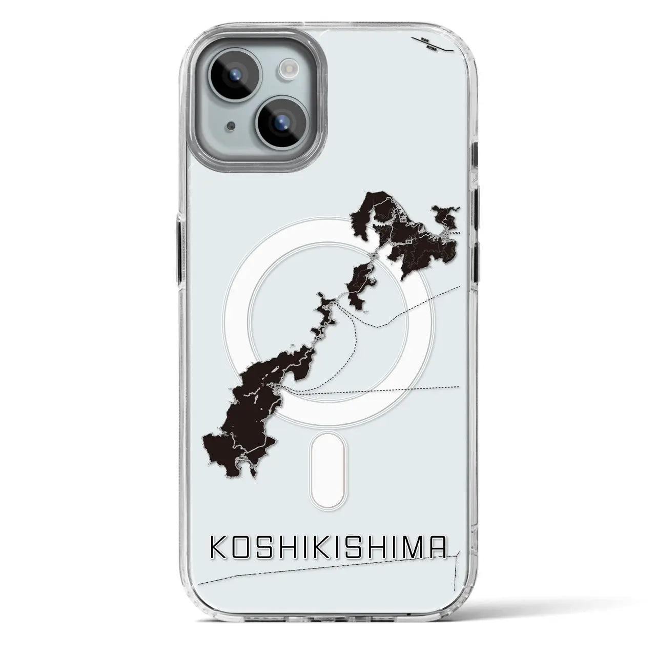【甑島(鹿児島県)】地図柄iPhoneケース(MagSafeタイプ)