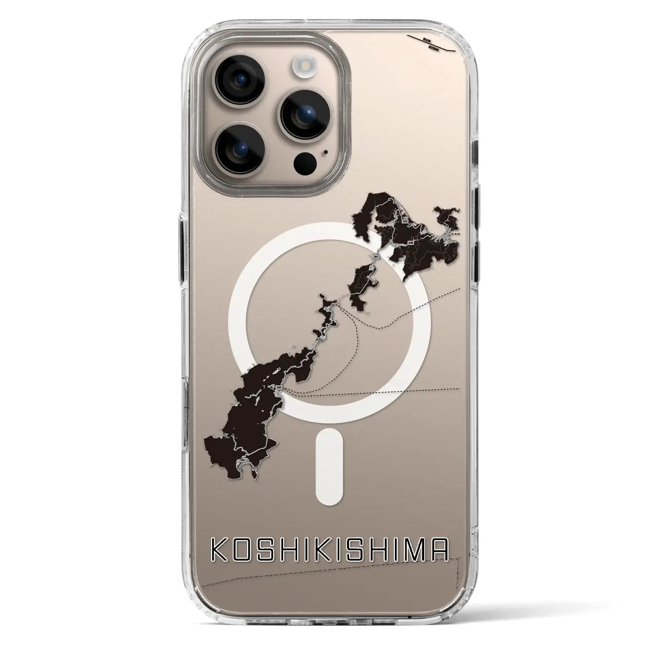 【甑島(鹿児島県)】地図柄iPhoneケース(MagSafeタイプ)