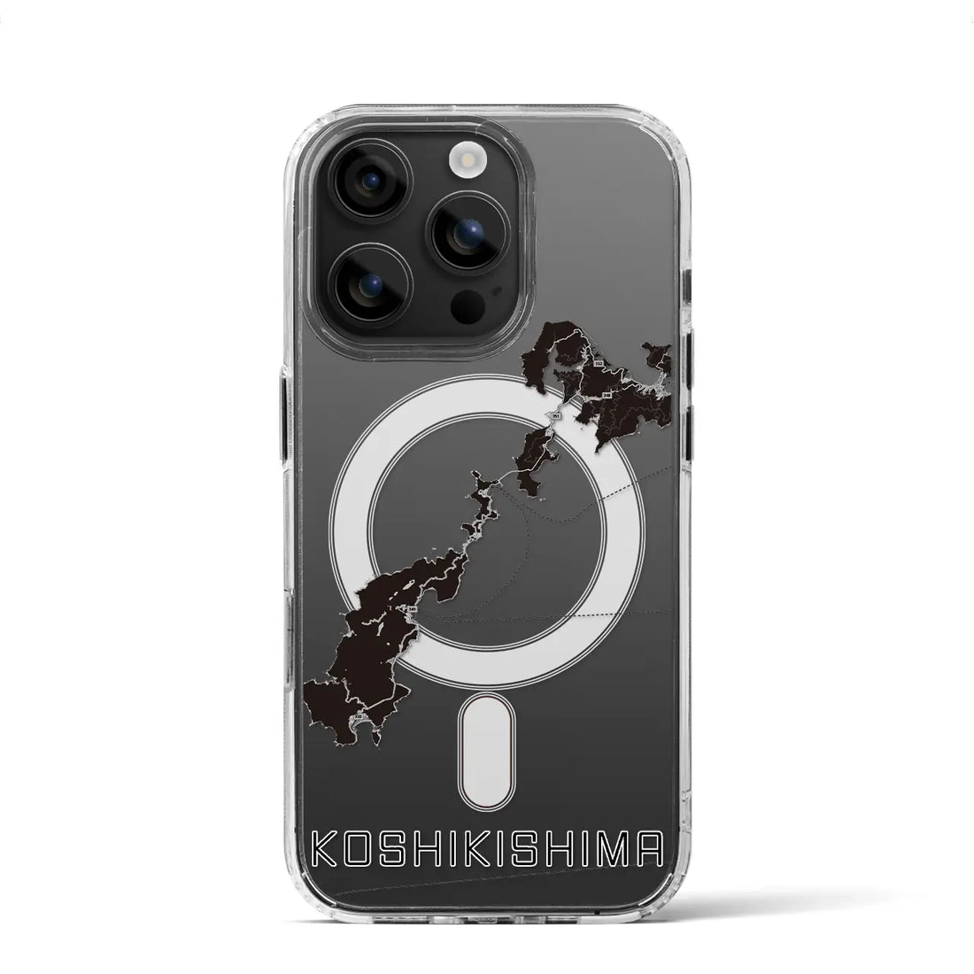 【甑島(鹿児島県)】地図柄iPhoneケース(MagSafeタイプ)