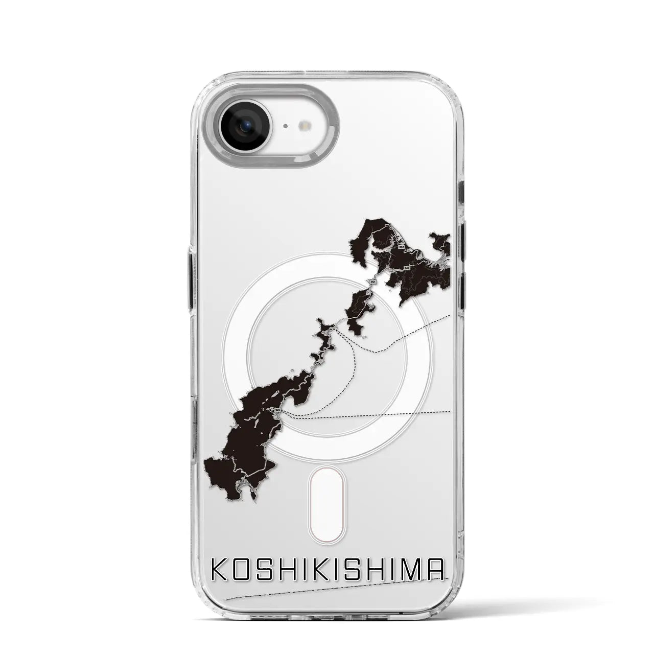 【甑島(鹿児島県)】地図柄iPhoneケース(MagSafeタイプ)
