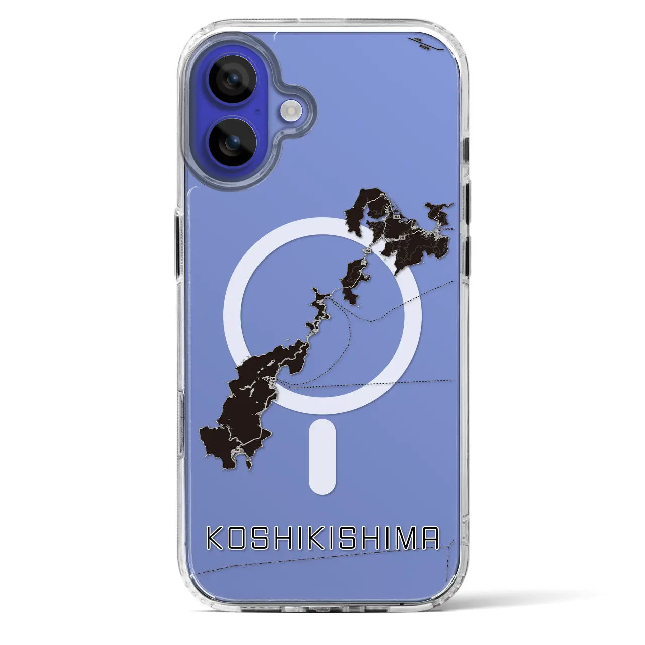 【甑島(鹿児島県)】地図柄iPhoneケース(MagSafeタイプ)