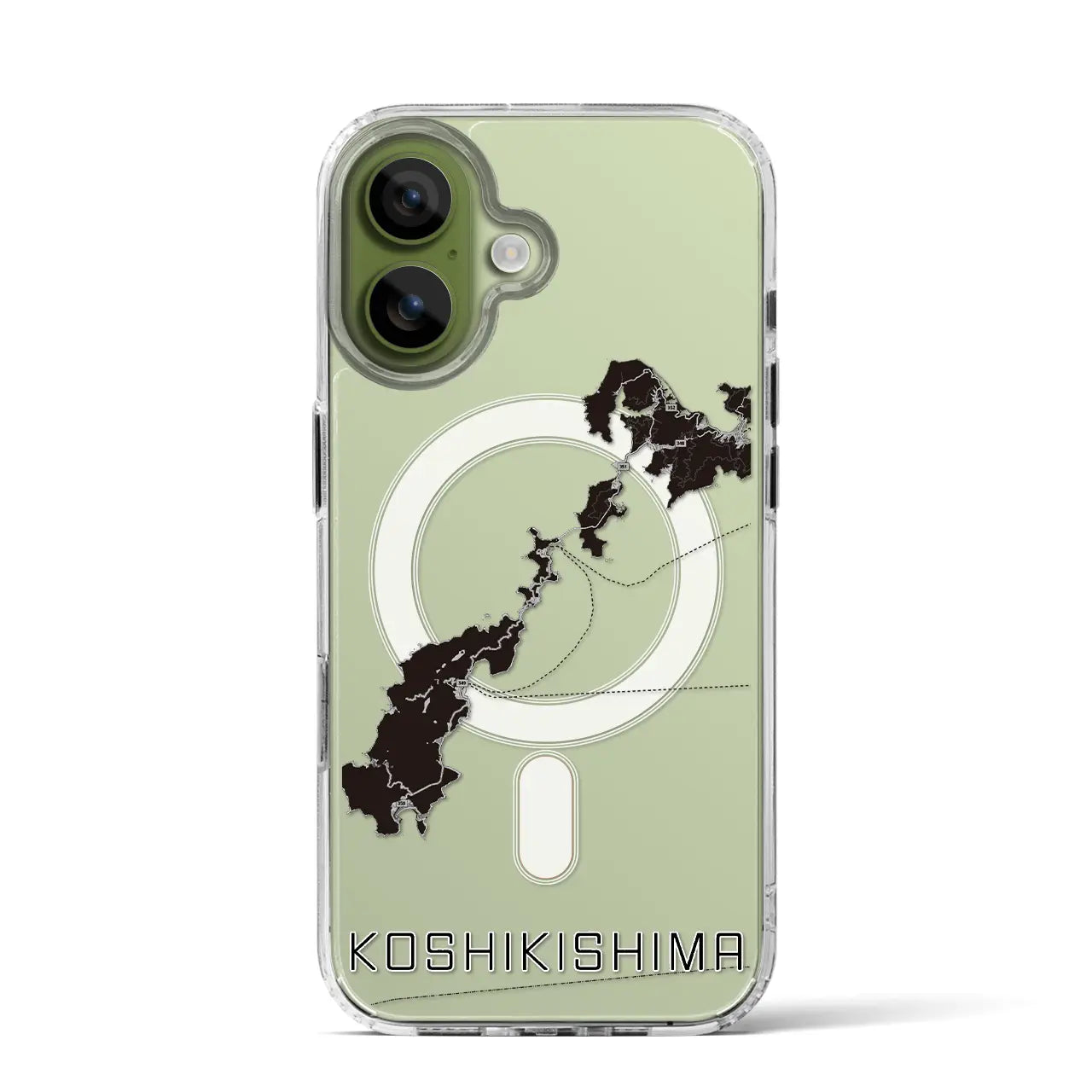 【甑島(鹿児島県)】地図柄iPhoneケース(MagSafeタイプ)