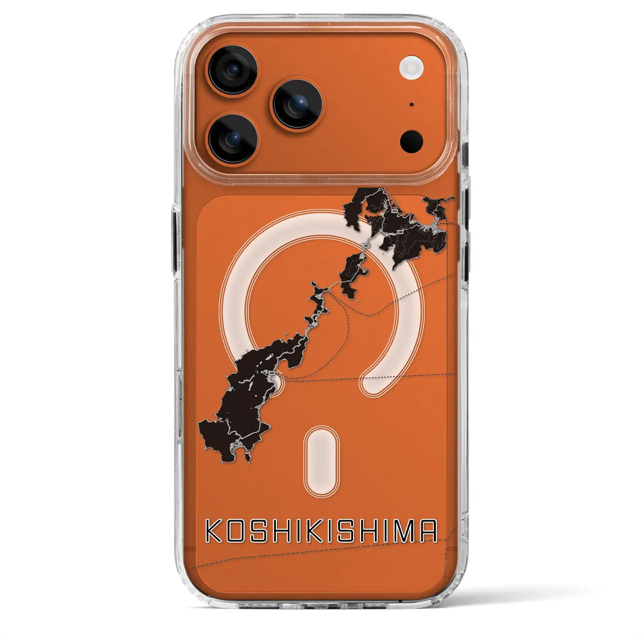 【甑島(鹿児島県)】地図柄iPhoneケース(MagSafeタイプ)