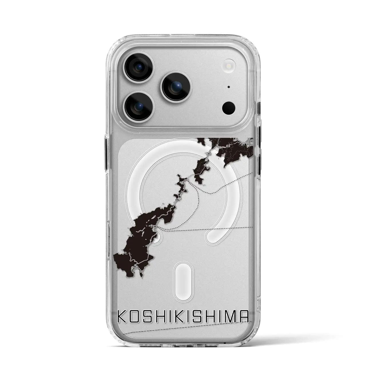 【甑島(鹿児島県)】地図柄iPhoneケース(MagSafeタイプ)