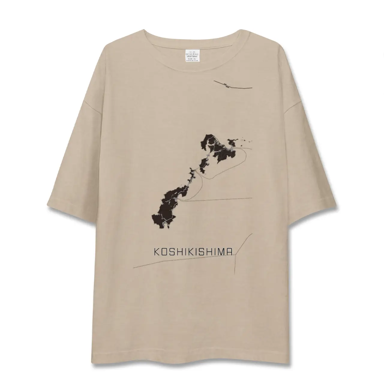 【甑島(鹿児島県)】地図柄ビッグシルエットTシャツ