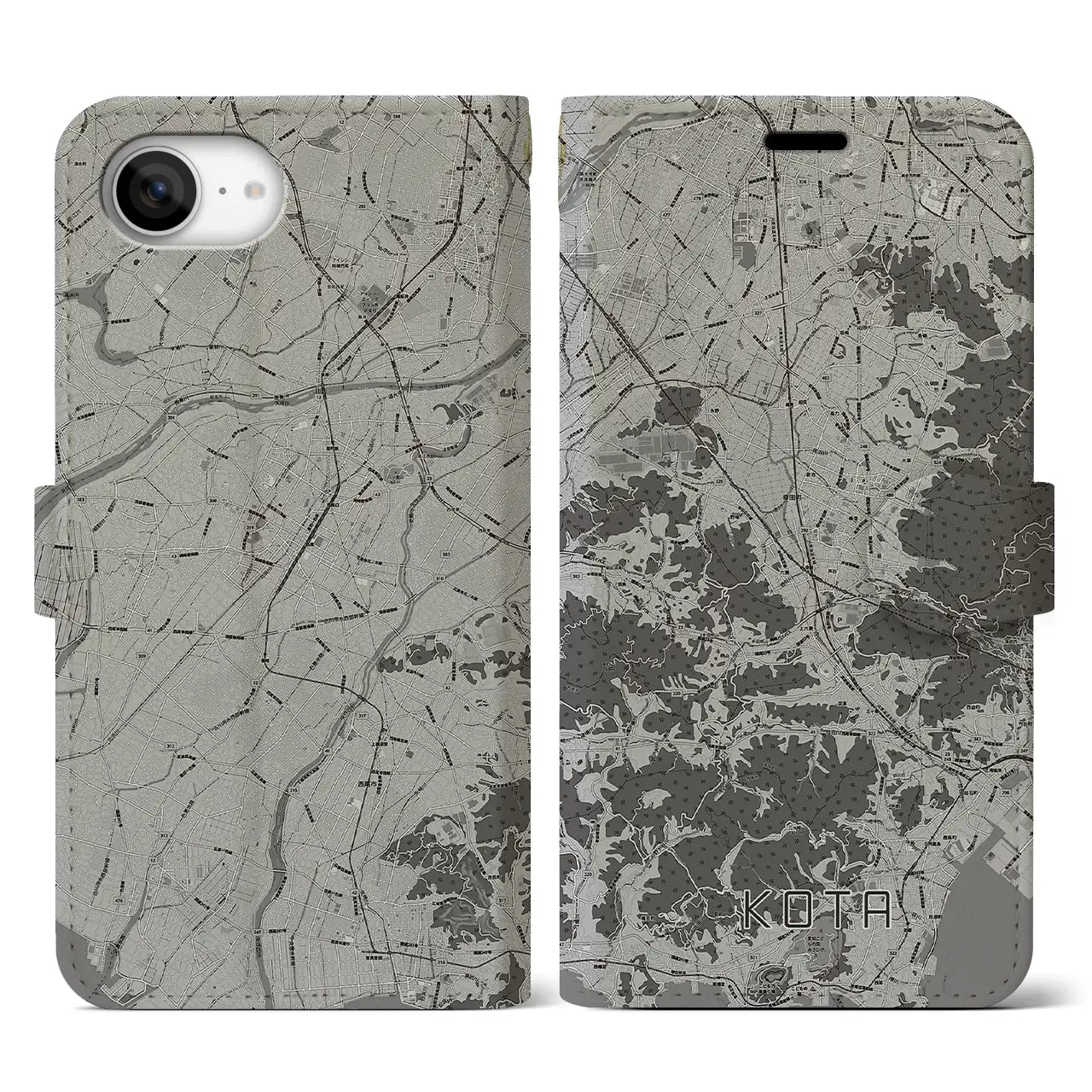 【幸田(愛知県)】地図柄iPhoneケース(手帳タイプ)