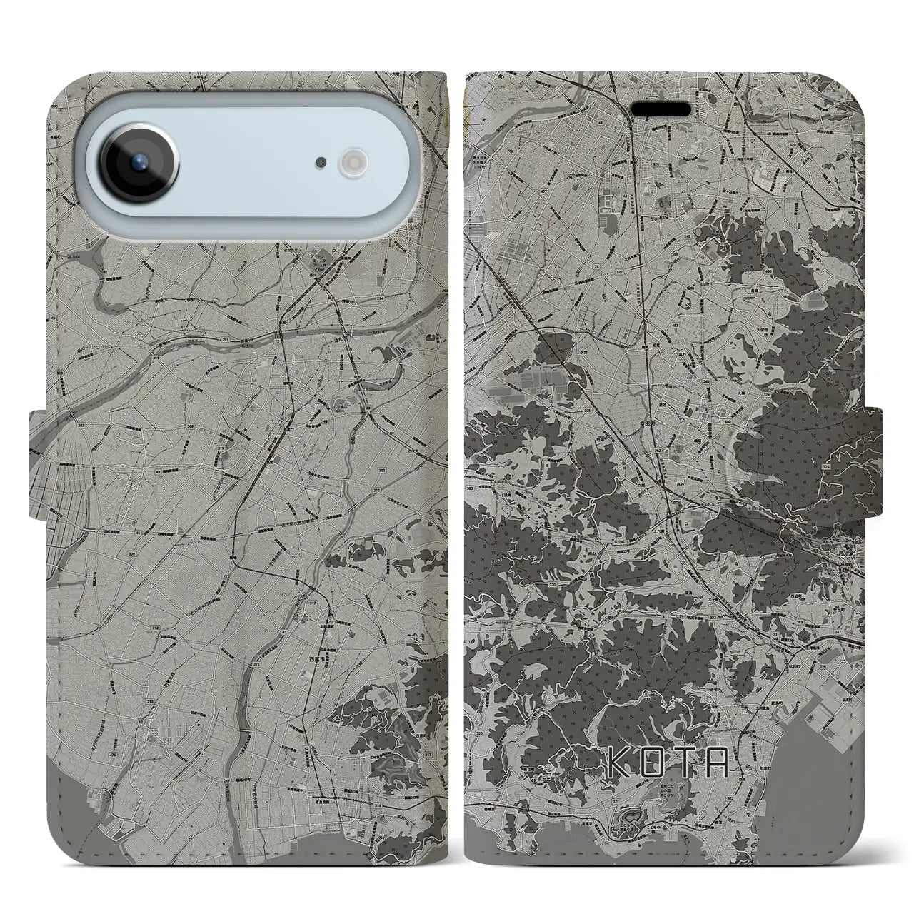 【幸田(愛知県)】地図柄iPhoneケース(手帳タイプ)