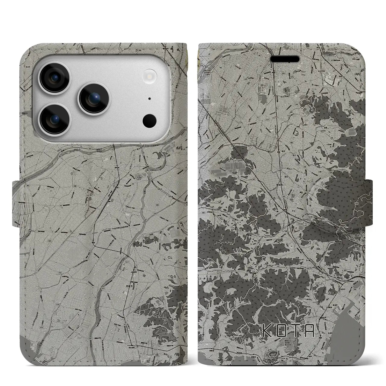 【幸田(愛知県)】地図柄iPhoneケース(手帳タイプ)