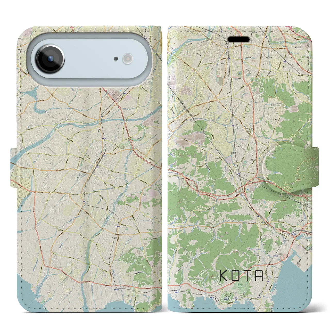 【幸田(愛知県)】地図柄iPhoneケース(手帳タイプ)