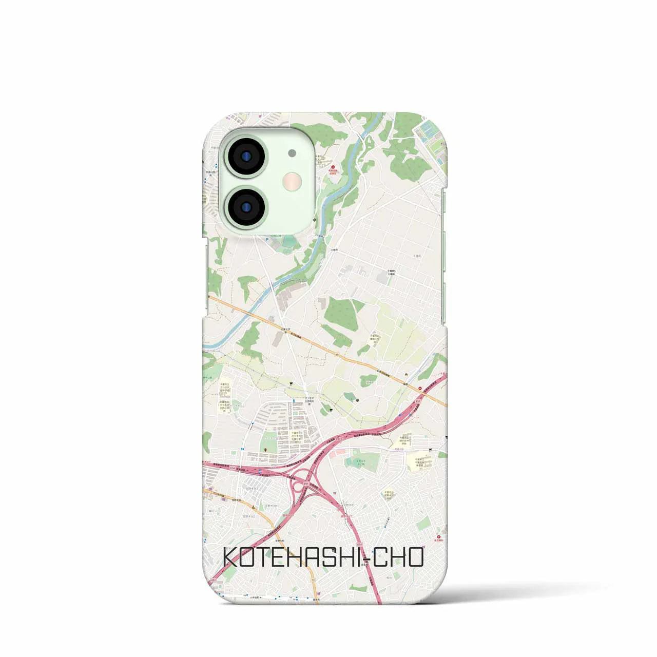 【犢橋町(千葉県)】地図柄iPhoneケース(バックカバータイプ)