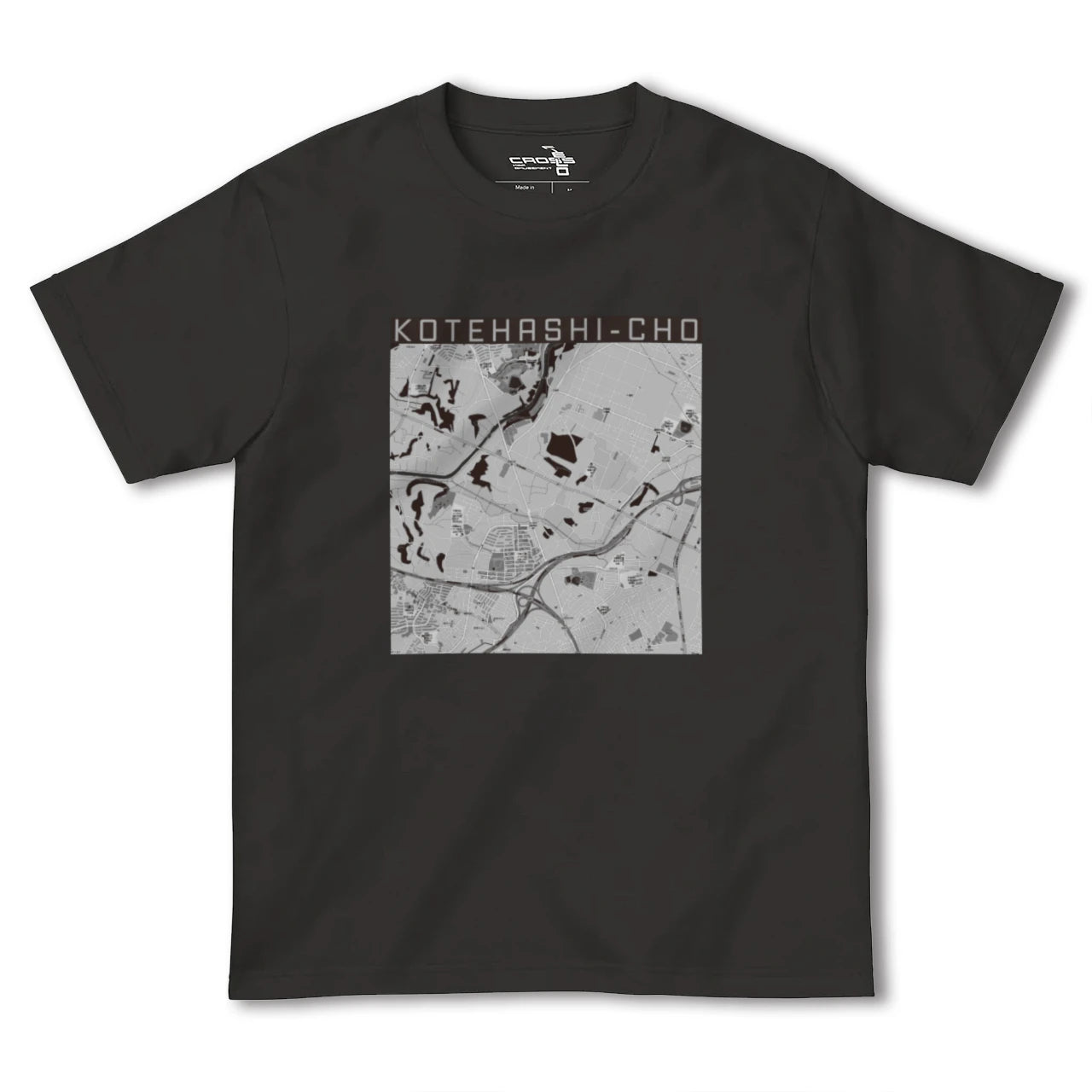 【犢橋町(千葉県)】地図柄ヘビーウェイトTシャツ