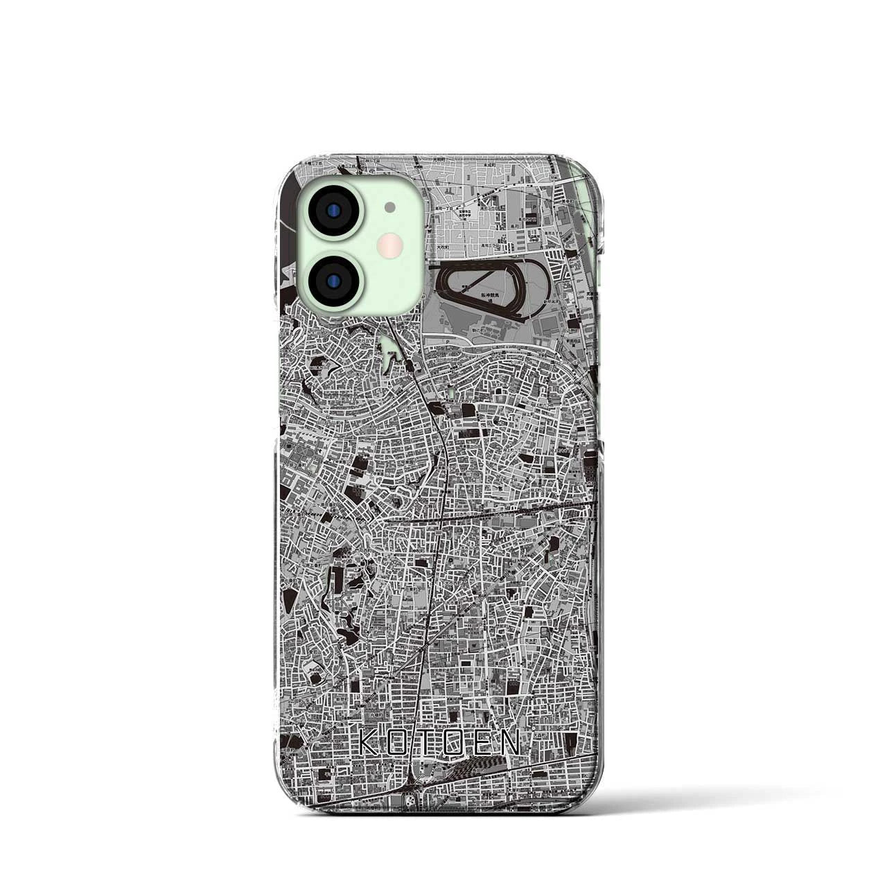 【甲東園(兵庫県)】地図柄iPhoneケース(クリアタイプ)