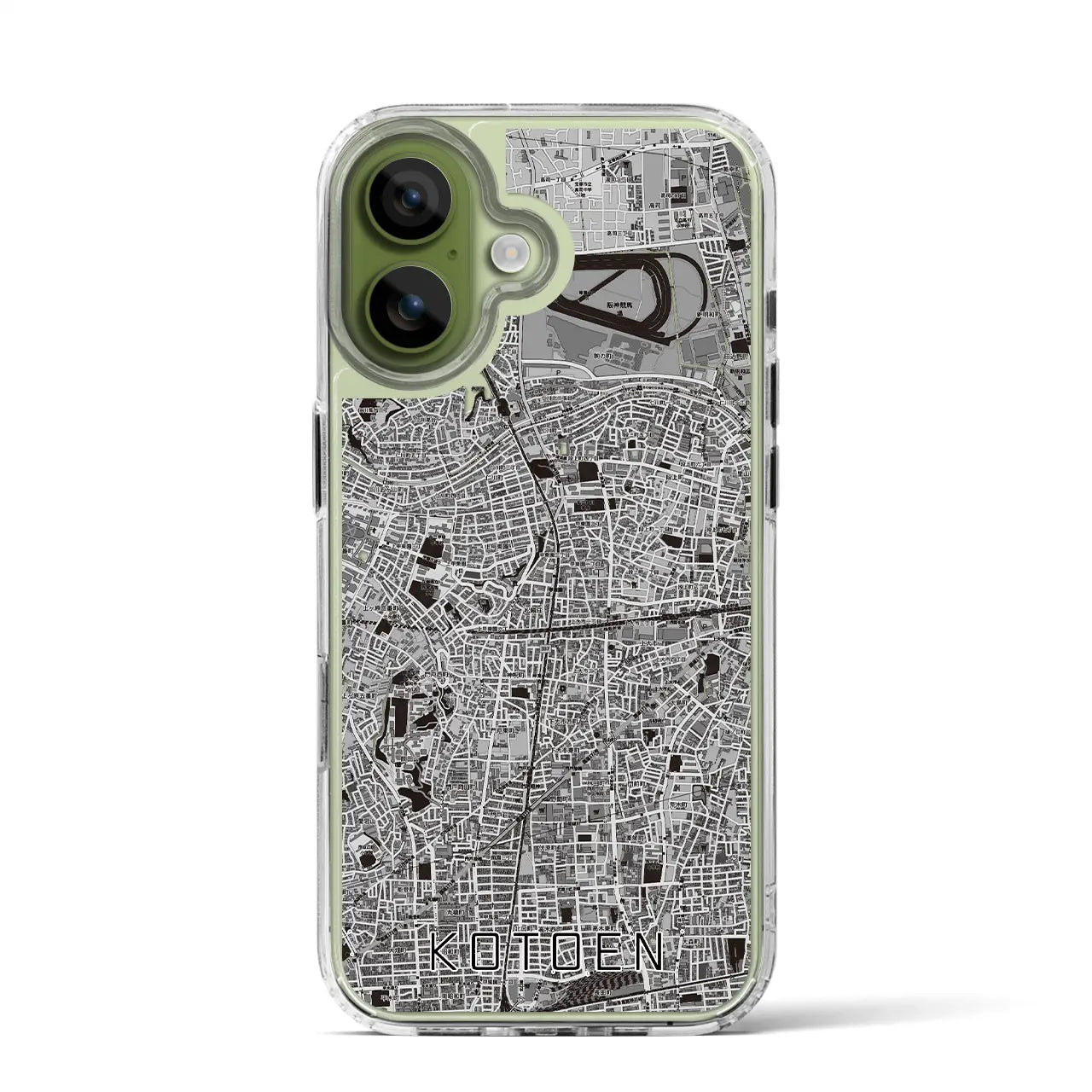 【甲東園(兵庫県)】地図柄iPhoneケース(MagSafeタイプ)