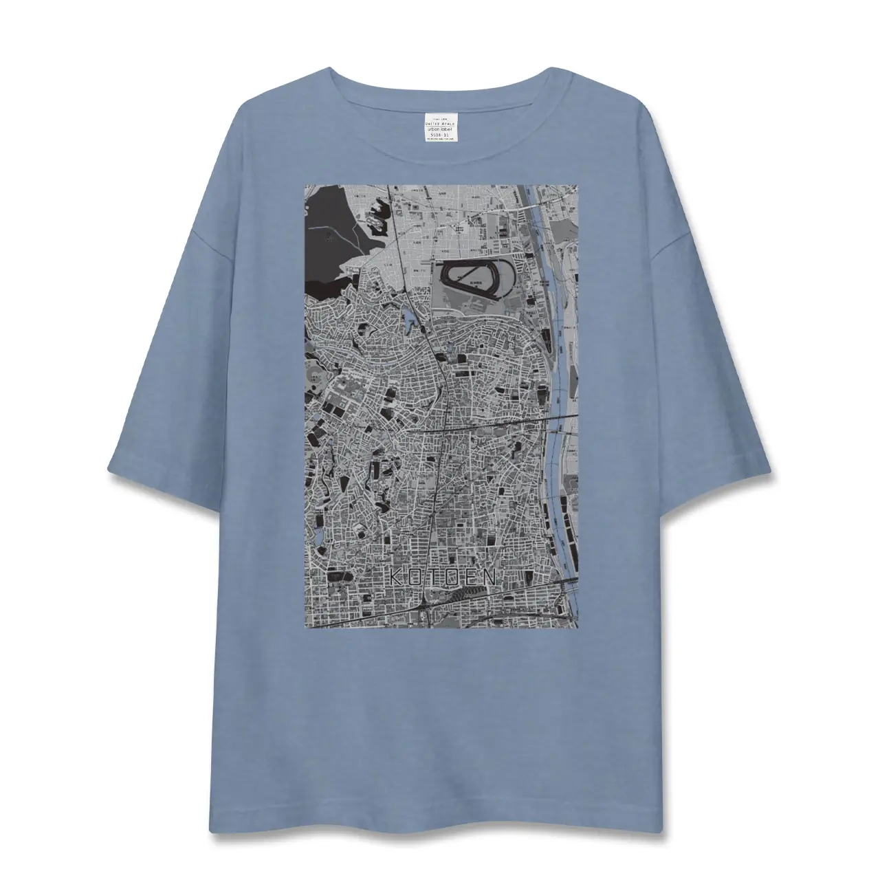 【甲東園(兵庫県)】地図柄ビッグシルエットTシャツ