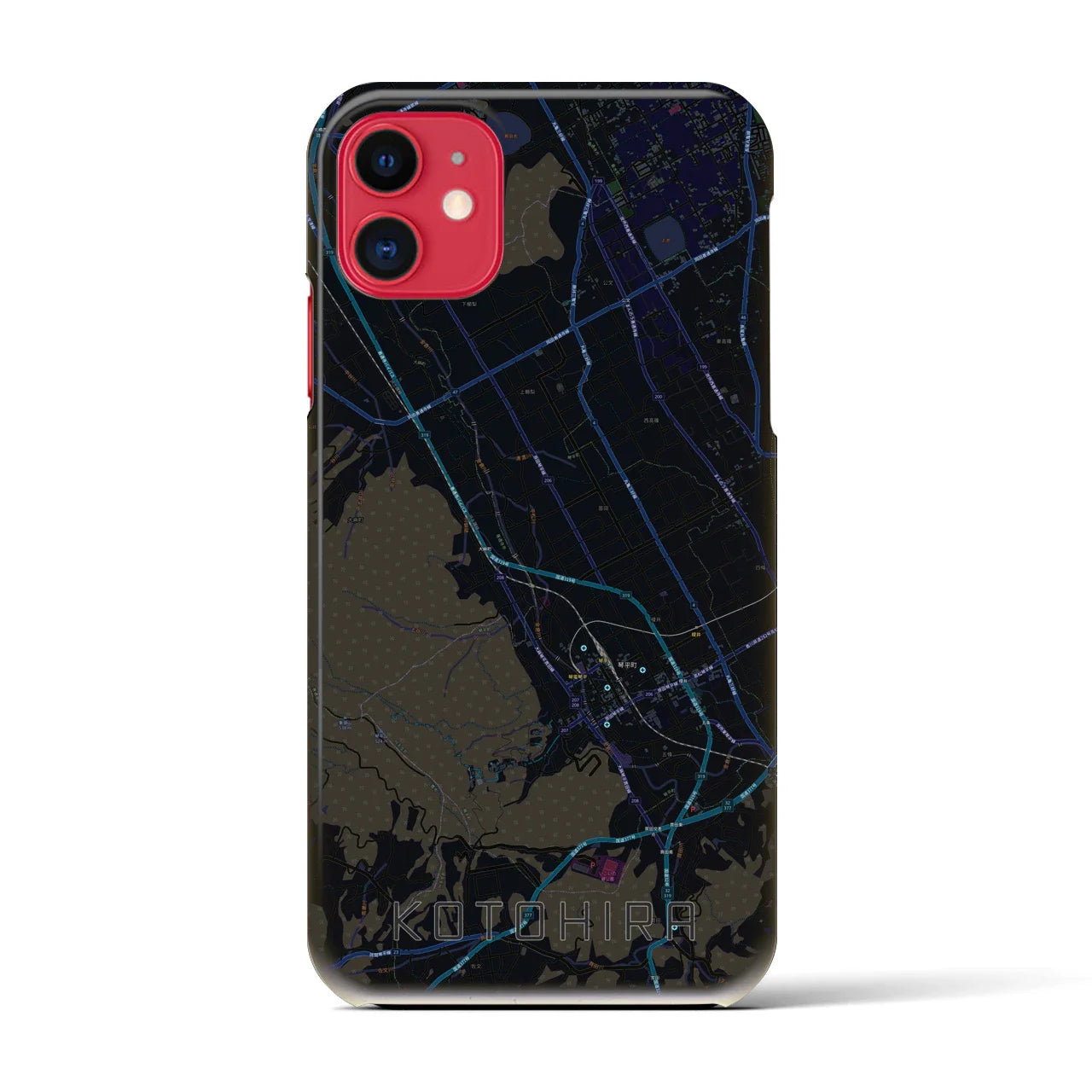 【琴平(香川県)】地図柄iPhoneケース(バックカバータイプ)