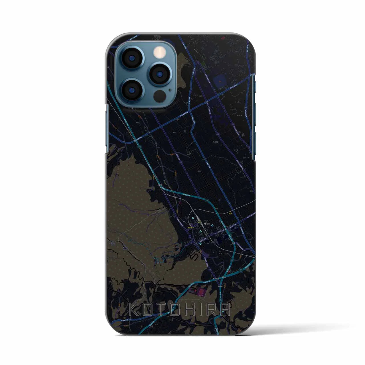 【琴平(香川県)】地図柄iPhoneケース(バックカバータイプ)