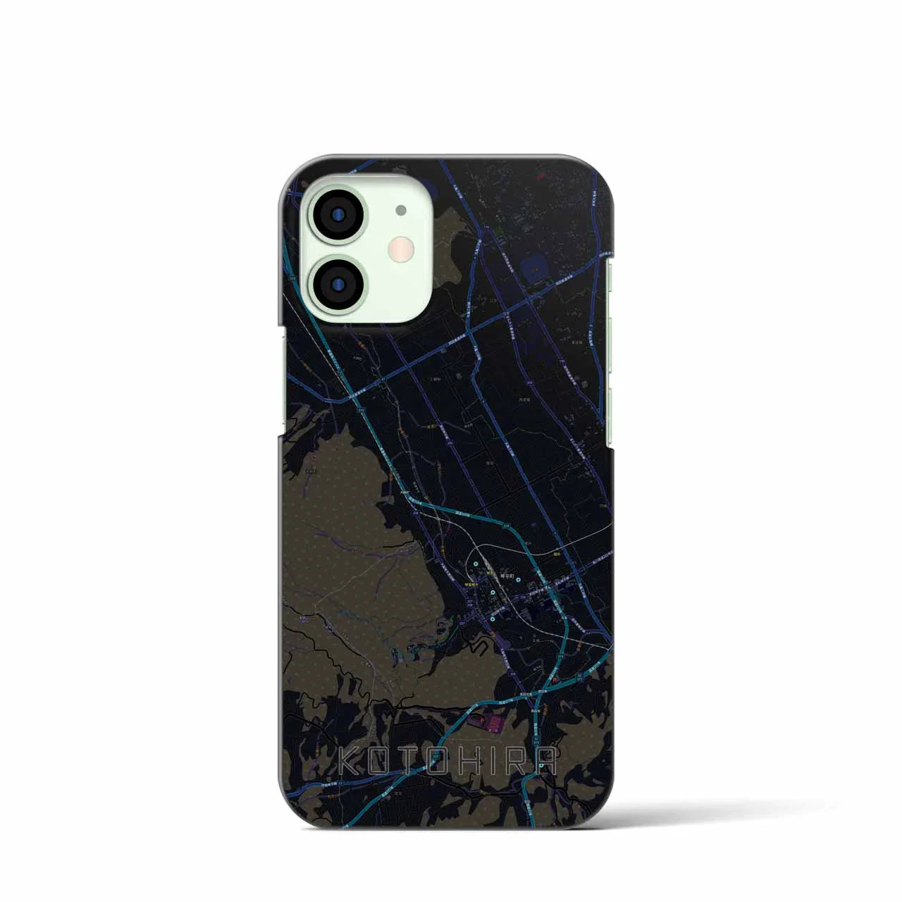 【琴平(香川県)】地図柄iPhoneケース(バックカバータイプ)