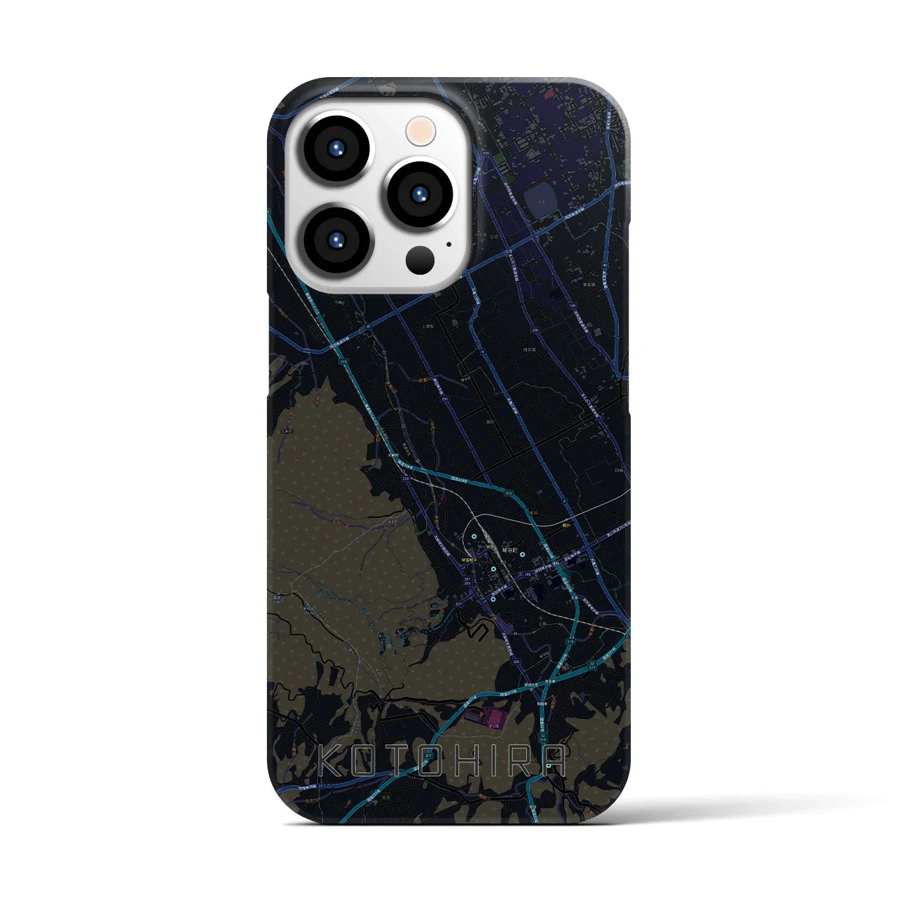 【琴平(香川県)】地図柄iPhoneケース(バックカバータイプ)