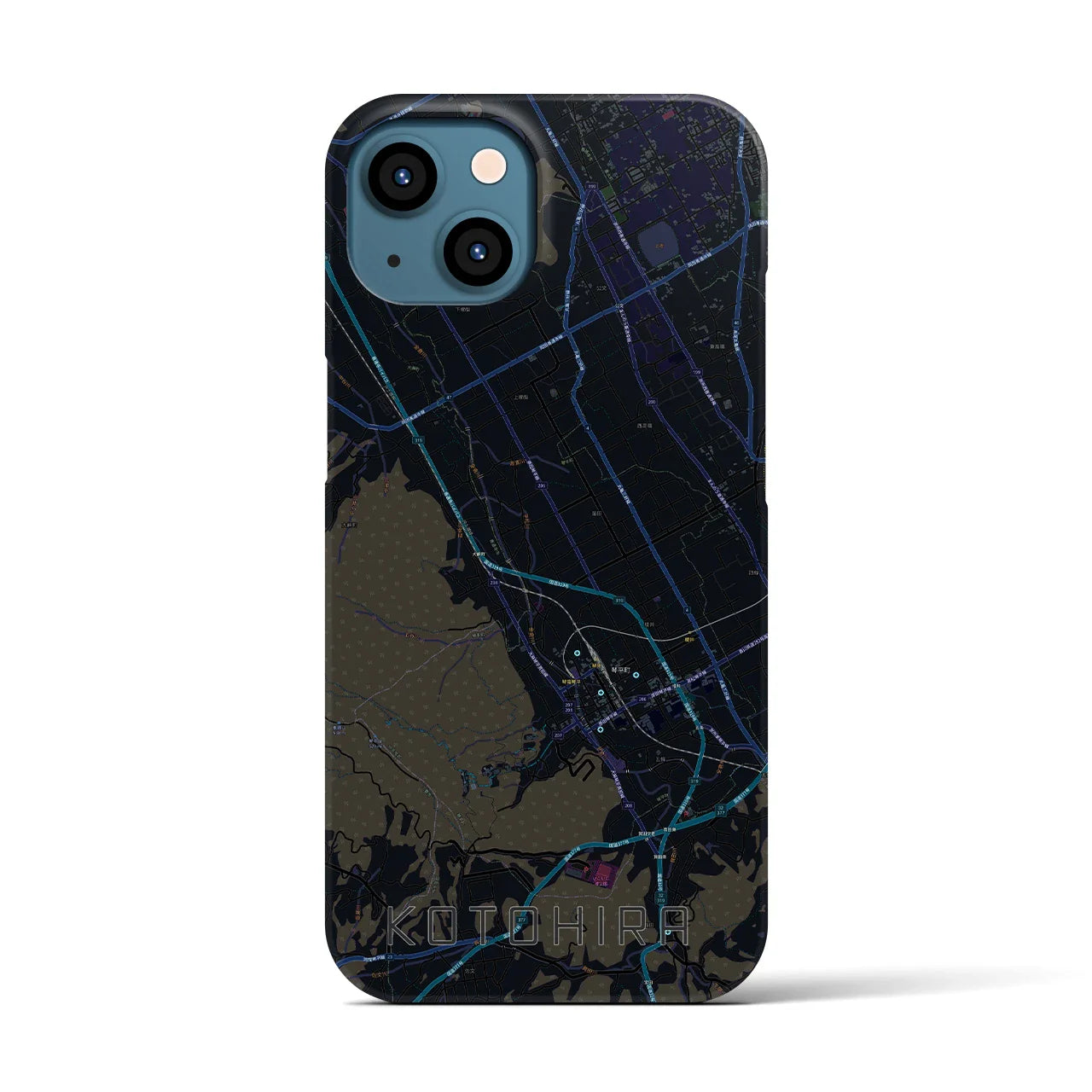 【琴平(香川県)】地図柄iPhoneケース(バックカバータイプ)