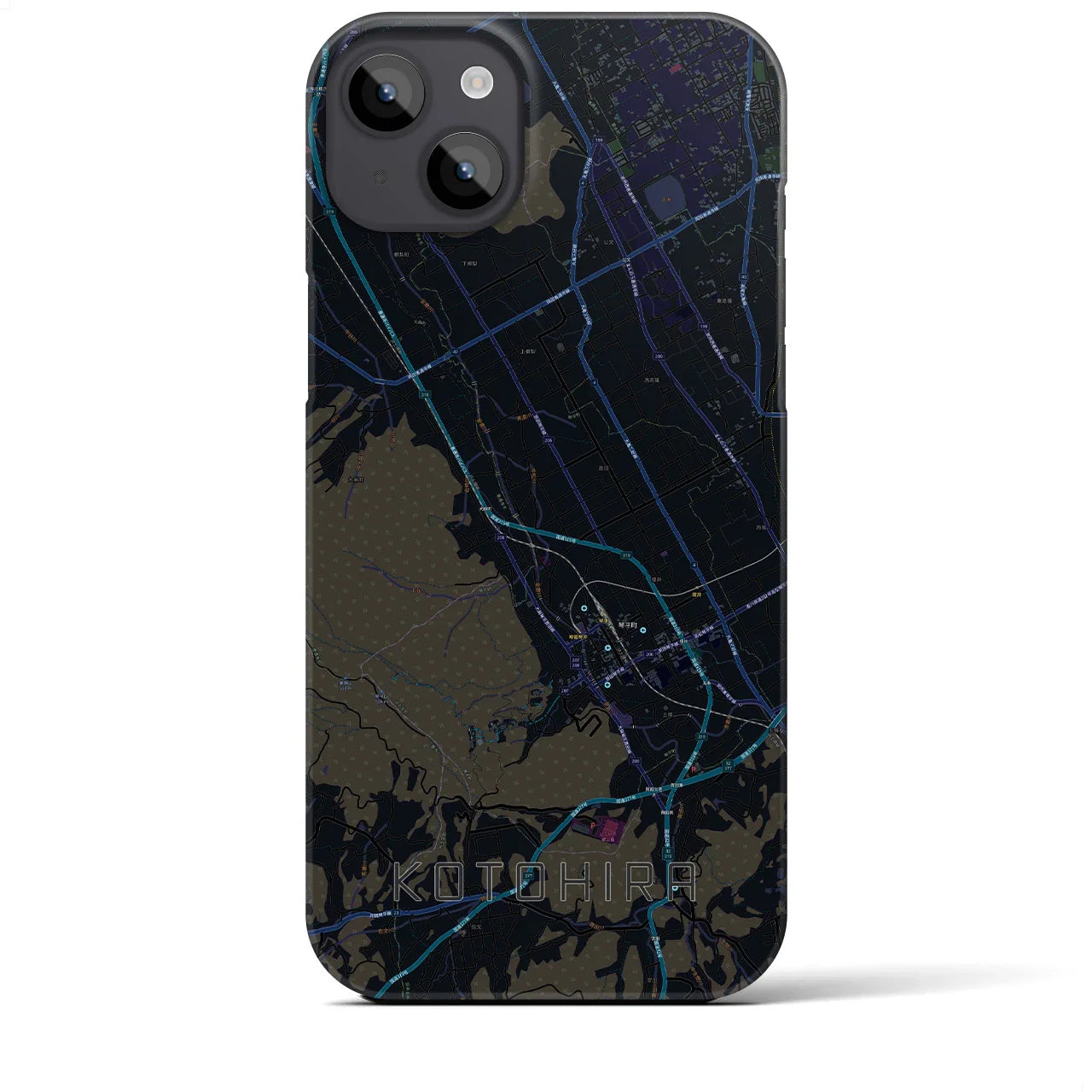 【琴平(香川県)】地図柄iPhoneケース(バックカバータイプ)