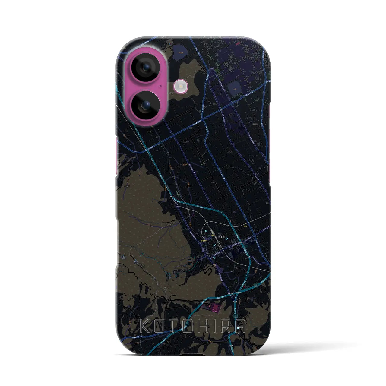 【琴平(香川県)】地図柄iPhoneケース(バックカバータイプ)