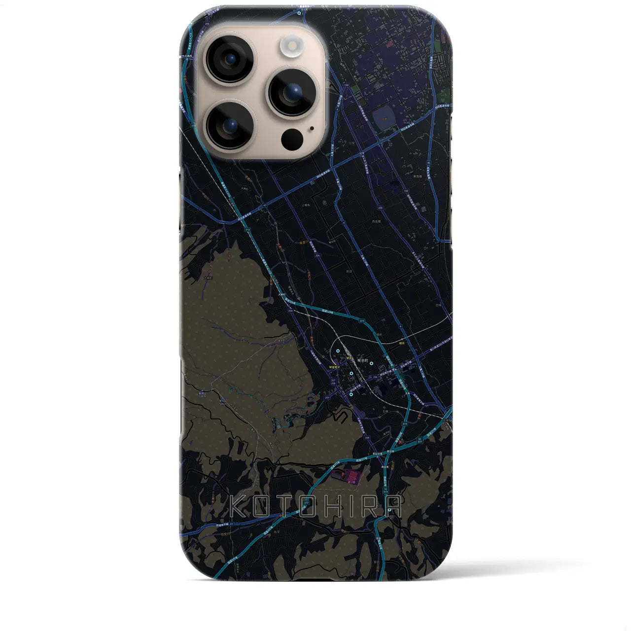 【琴平(香川県)】地図柄iPhoneケース(バックカバータイプ)