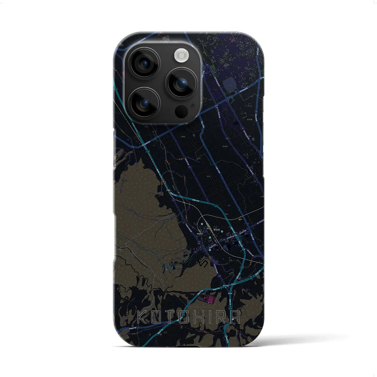 【琴平(香川県)】地図柄iPhoneケース(バックカバータイプ)