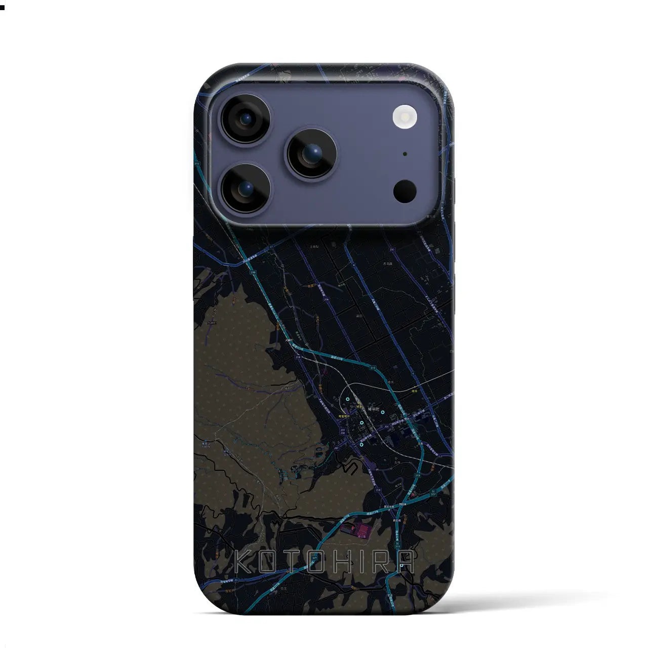 【琴平(香川県)】地図柄iPhoneケース(バックカバータイプ)